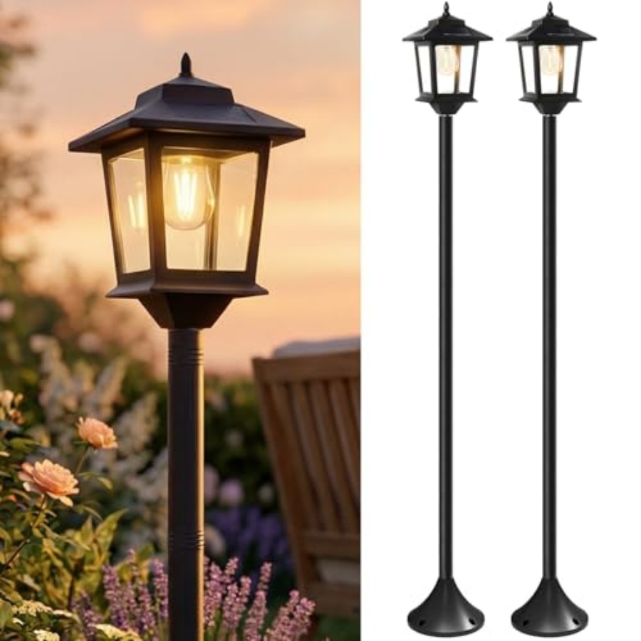 Outdoor Lighting Waterproof - Уличные солнечные светильники на столбах, комплект