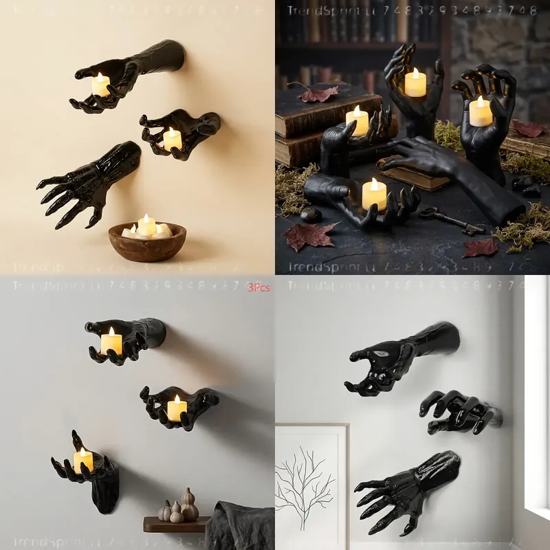 Outdoor Lighting Black - 3 шт. декоративных светильника для Хэллоуина: