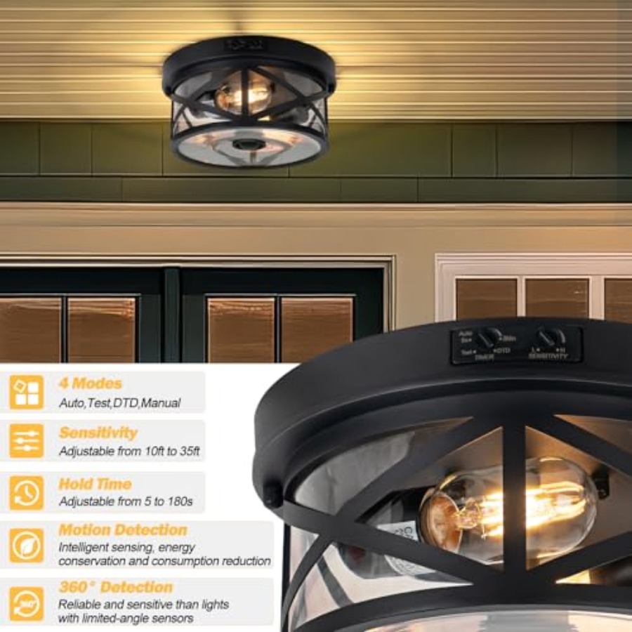 Уличный потолочный светильник  – обзор и цена Outdoor Lighting Black
